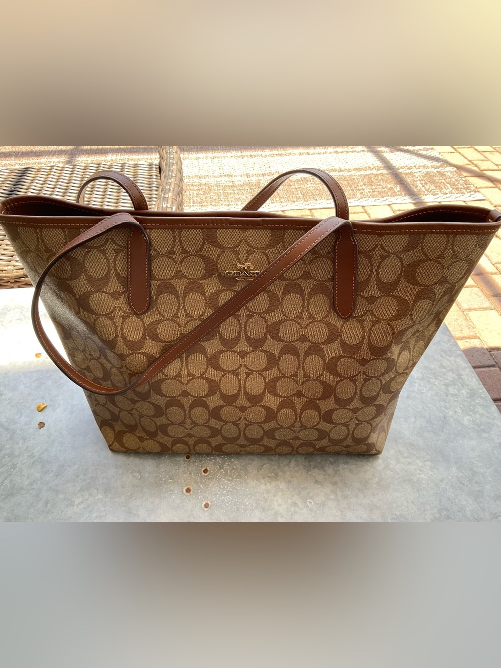Coach Signature Canvas Tote, Like New! - Picture 2 of 5